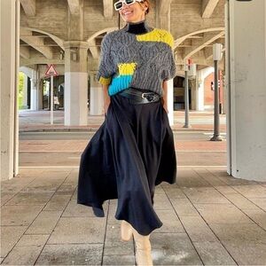 NWT Zara Colorblock Knit Vest Sweater